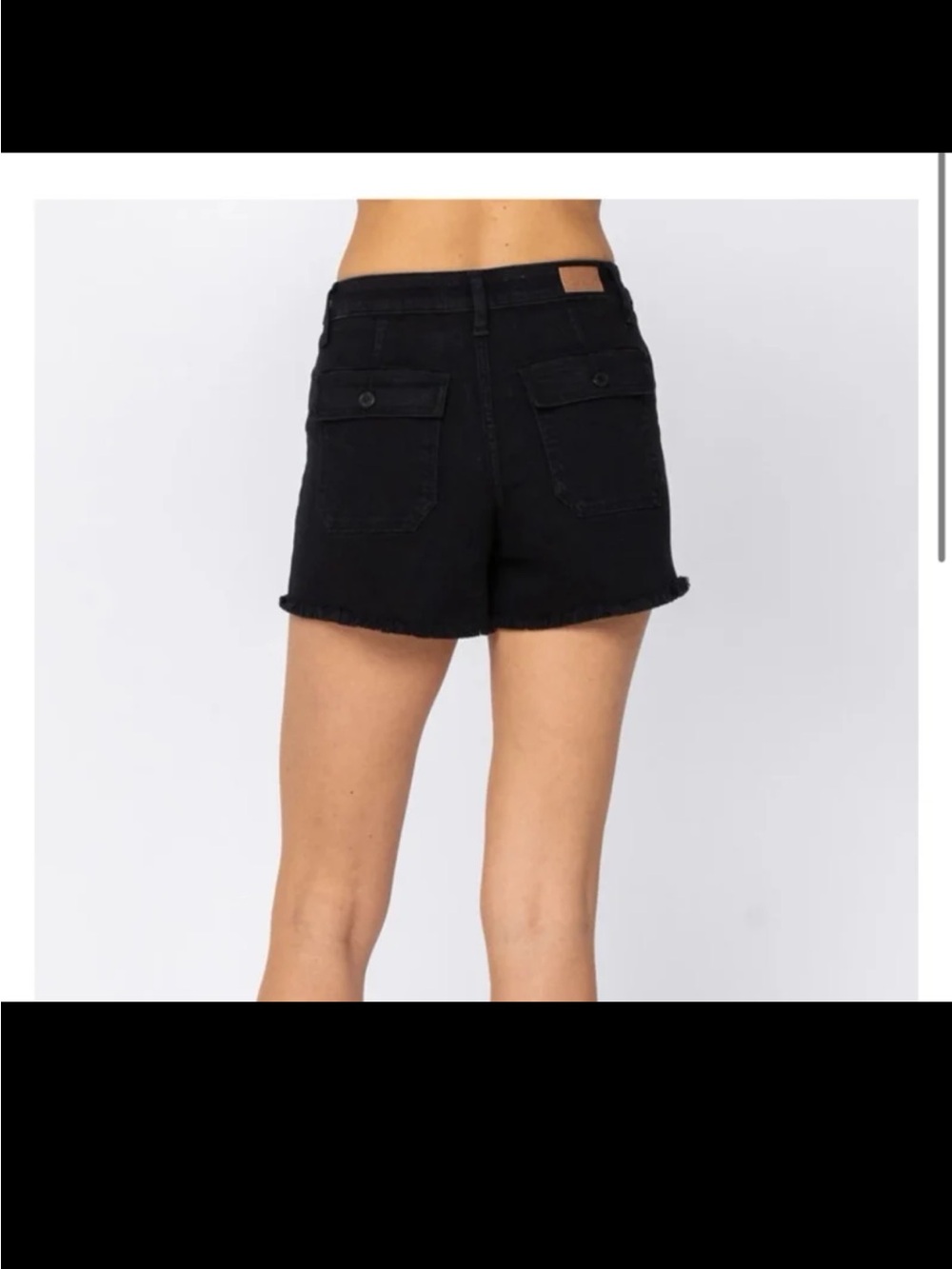 NWT JUDY BLUE CARGO PATCH POCKET SHORTS - BLACK Size 1X - Picture 3 of 12